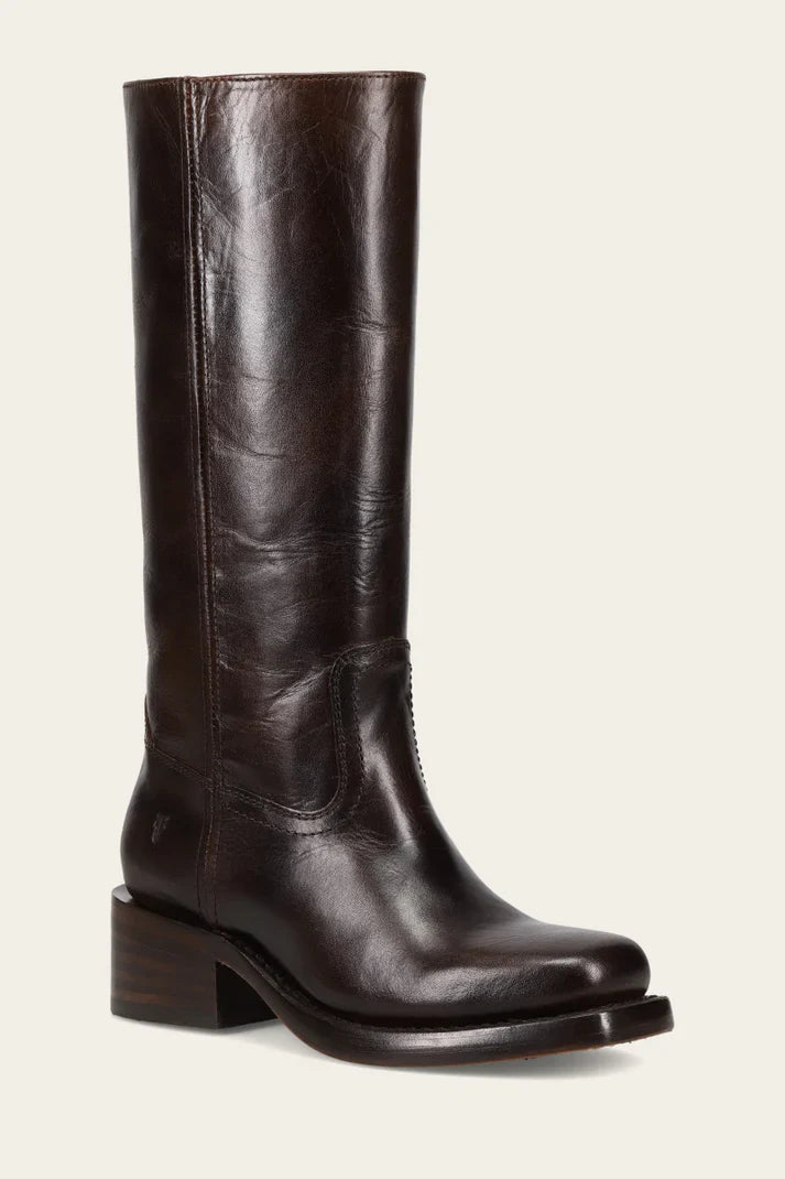 mid-calf leather boots