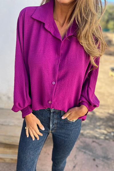 Relaxed Button-Up Blouse