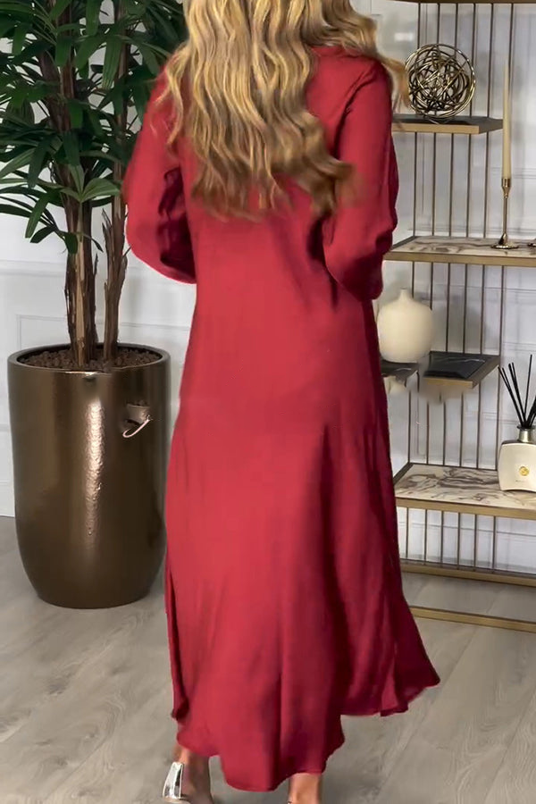 Luxe Satin Maxi Dress