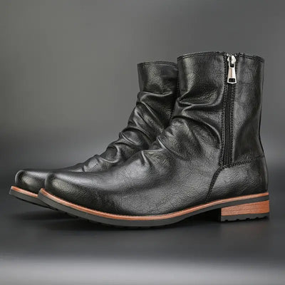 Heritage Leather Side-Zip Boots