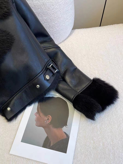 Luxe Faux Fur Leather Jacket