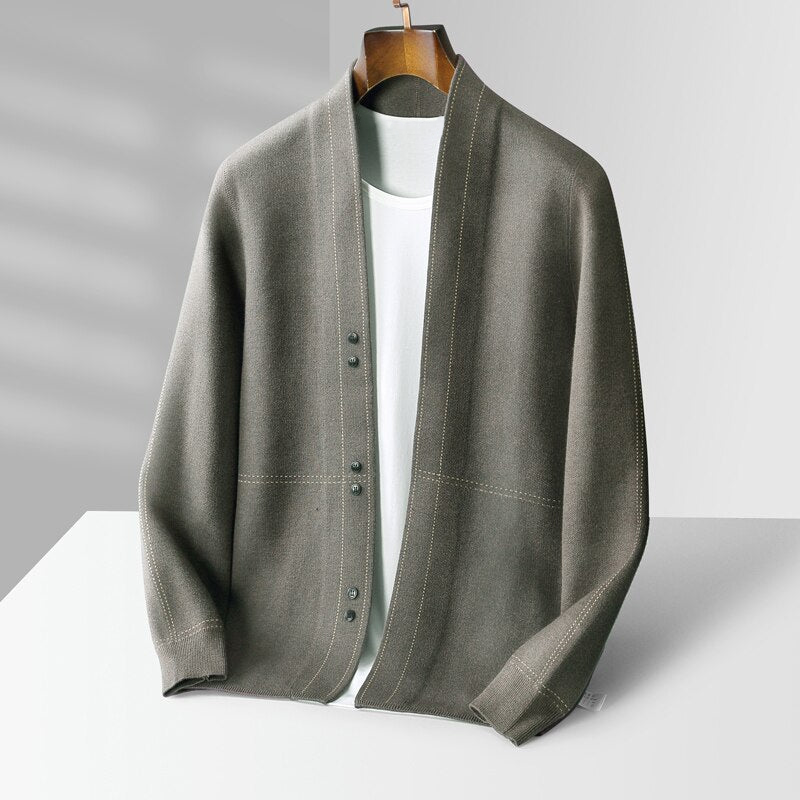 REMY-DOÎR CLASSIC JACQUARD KNIT CARDIGAN