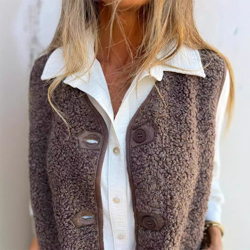 Button Cardigan With Warm Wool