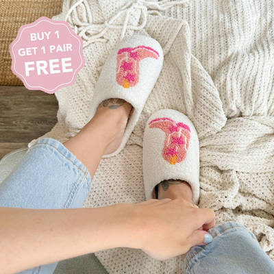 Cowboy Boots Slippers - Buy 1 Get 1 Free