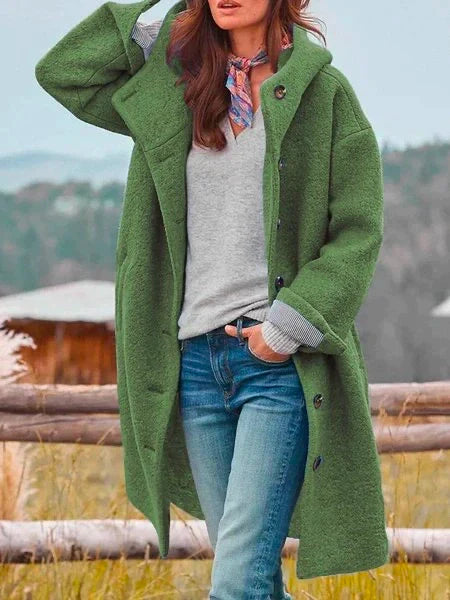 Wool Blend Long Coat