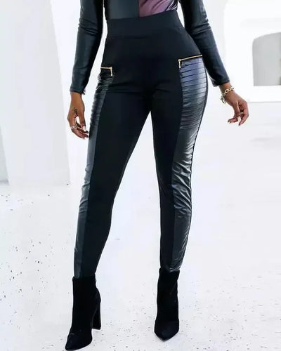 High Waist Leather Pants